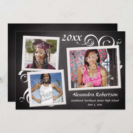 Fotoframes van het afstuderen-alkboard kaart (Voorkant / Achterkant)
