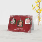 Fotoframes voor groene kersttinsel kaart (Gele Bloem)