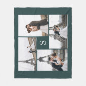 Fotogalerij Forest Green 4 en Monogram Fleece Deken (Voorkant)