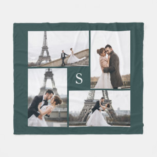 Fotogalerij Forest Green 4 en Monogram Fleece Deken
