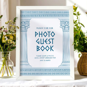 Fotogastboekbord voor evenement over Oude Geschied Poster