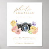 Fotogastenboek Citrus Bruiloft Aquarel Camera Poster (Voorkant)
