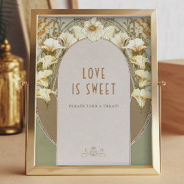 Fotogastenboek Tekst Vintage Art Nouveau door Much Poster