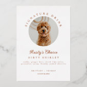 Fotogebarenteken met gevuilde Drink voor bruiloft Folie Uitnodiging (Voorkant)