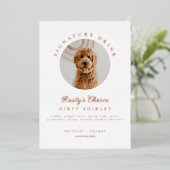 Fotogebarenteken met gevuilde Drink voor bruiloft Folie Uitnodiging (Staand Voorkant)