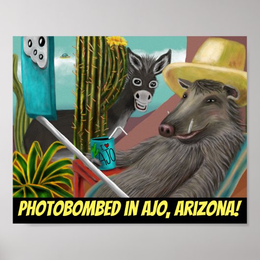 Fotogebombardeerd in Ajo Arizona, Arizona Briefkaa Poster (Voorkant)