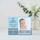 Fotogeboorte  baby aankondiging (Staand voorkant)