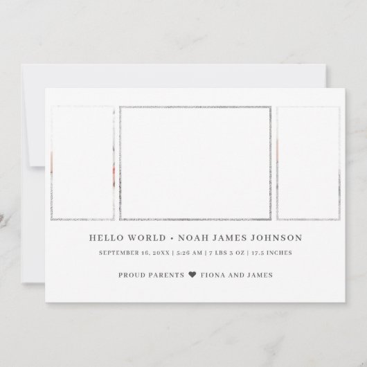 Fotogeboorte Modern 3 Aankondiging (Voorkant)