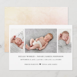 Fotogeboorte Modern 3 Aankondiging