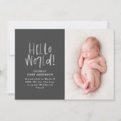 Fotogeboorte van een moderne, minimale chic-typogr aankondiging (Voorkant)