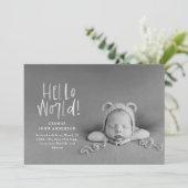 Fotogeboorte van een moderne, minimale chic-typogr aankondiging (Staand voorkant)