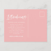 Fotogeboorte van het waterverf script aankondigingskaart (Achterkant)