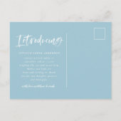 Fotogeboorte van het waterverf script aankondigingskaart (Achterkant)