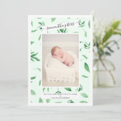 Fotogeboorte van lijst met baby aankondiging (Staand voorkant)