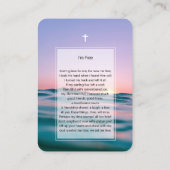 Fotogedenkteken Ik ben gratis gebedskaart Visitekaartje (Achterkant)