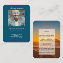 Fotogedenkteken Ik ben gratis gebedskaart Visitekaartje