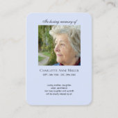 Fotogedenkteken Ik ben gratis gebedskaart Visitekaartje (Voorkant)