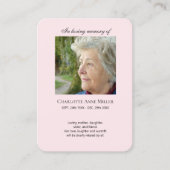 Fotogedenkteken Ik ben gratis gebedskaart Visitekaartje (Voorkant)