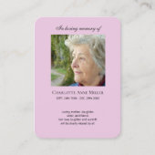 Fotogedenkteken Ik ben gratis gebedskaart Visitekaartje (Voorkant)