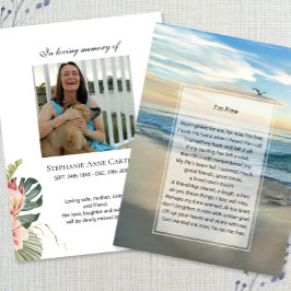 Fotogedenkteken Ik ben gratis gebedskaart Visitekaartje