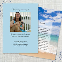 Fotogedenkteken Ik ben gratis gebedskaart Visitekaartje