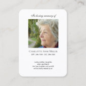 Fotogedenkteken Ik ben gratis gebedskaart Visitekaartje (Voorkant)