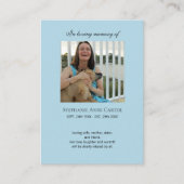 Fotogedenkteken Ik ben gratis gebedskaart Visitekaartje (Voorkant)