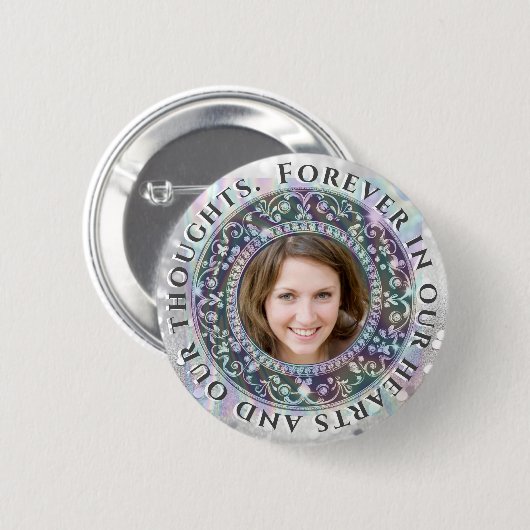 Fotogedenkteken toevoegen ronde button 5,7 cm (Voorkant /achterkant)