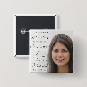 Fotogedenkteken toevoegen vierkante button 5,1 cm