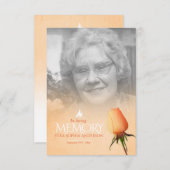 Fotogedicht voor oranje roos (Voorkant / Achterkant)