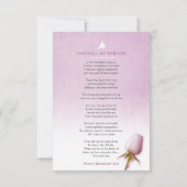 Fotogedicht voor paars roos (Achterkant)