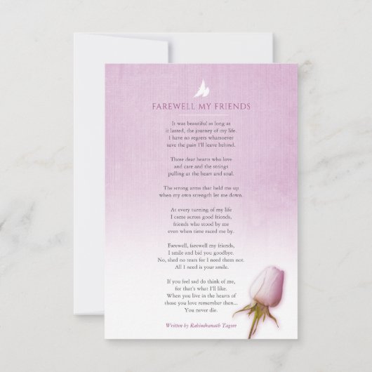 Fotogedicht voor paars roos (Achterkant)