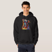 Fotogefilterde hond portret Pitbull Hoodie (Voorkant volledig)