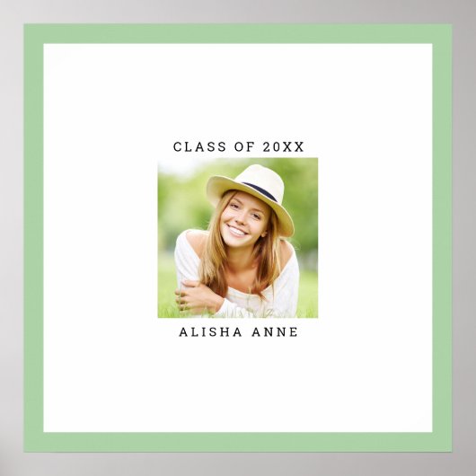 FOTOGEGRADEERD EINDDIPlOMA MET Aangepaste KLEUR Poster (Voorkant)