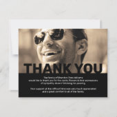 Fotogeheugen begrafenis Dank u Bedankkaart (Voorkant)