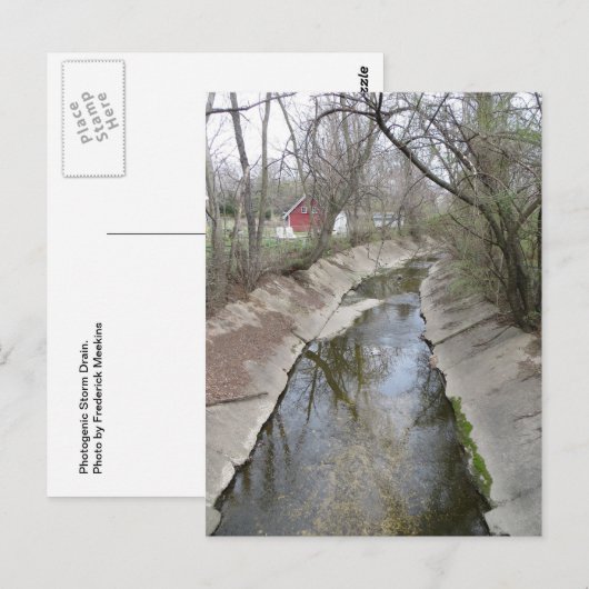 Fotogene Storm Drain Briefkaart (Voorkant / Achterkant)