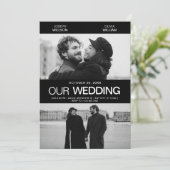 Fotogenieke film poster bruiloft modern minimalist kaart (Staand voorkant)