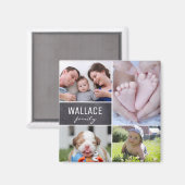 Fotogeschenk - Collage van familiefotografie Magneet (Voorkant / Achterkant)