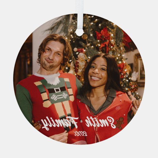 Fotoglas Ornament - Creëer uw eigen ontwerp (Achterkant)