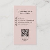 Fotograaf 2 Foto's Aangepaste pictogrammen QR Code Visitekaartje (Achterkant)