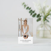 Fotograaf 2 Foto's Aangepaste pictogrammen QR Code Visitekaartje (Staand voorkant)