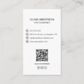 Fotograaf 2 Foto's Aangepaste pictogrammen QR Code Visitekaartje (Achterkant)
