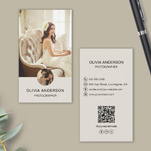 Fotograaf 2 Foto's Vervangbare Pictogrammen QR-cod Visitekaartje