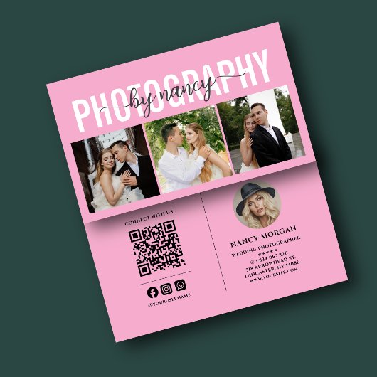Fotograaf 3 foto-raster QR-code Fotografie Visitekaartje