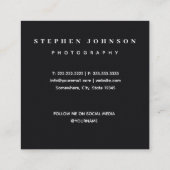 Fotograaf 4 Foto's Vierkante Visitekaartje (Achterkant)