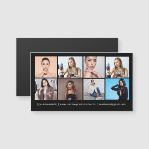 fotograaf 8 foto's zwart zakelijk magnetische kaar