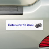 Fotograaf aan boord - Bumpersticker (Op auto)