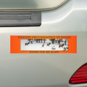 Fotograaf aan boord Elk Oranje Bumpersticker (Op auto)
