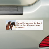 Fotograaf aan boord van Bumpersticker (Op auto)