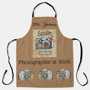 Fotograaf aan het werk Schort Vintage Camera's